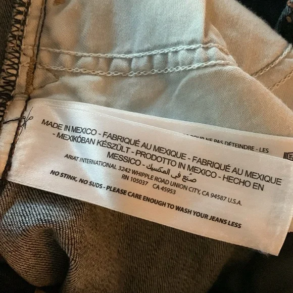 Ariat Denim Goldie High Rise Midi Jean Skirt w/ Slit - Picture 12 of 12